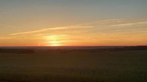 Sunset in the field Stock Photos