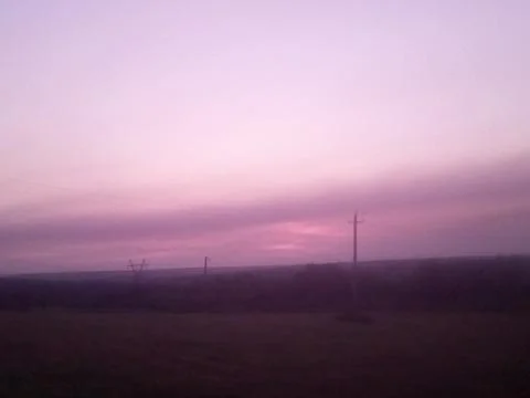 Sunset in the field Stock Photos