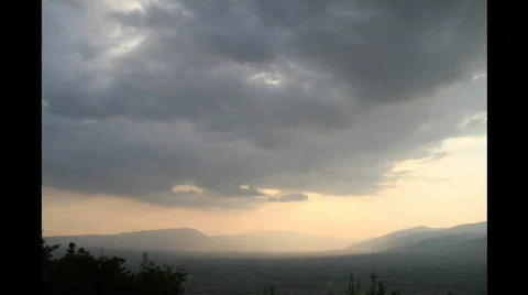 Sunset in the fields Stock Footage 848776