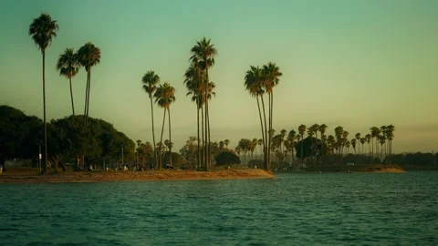 Sunset At Fiesta Island Stock Footage 210653752