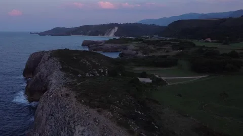 Sunset filmed by drone Stock Footage 240860459