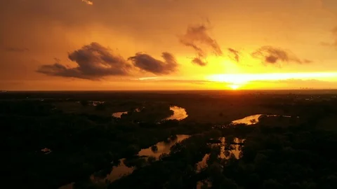 Sunset on Fire 2 Stock Footage 111539866