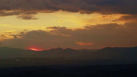 Sunset of fire in nature Stock Footage 161469238