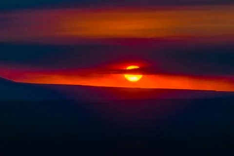 Sunset on Fire Stock Photos