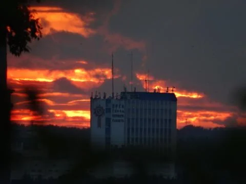 Sunset as fire Foto stock