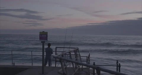 Sunset fishing Video stock 152080607