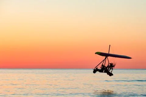 Sunset flight!! Stock Photos