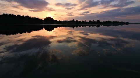 Sunset from a floating boat Video stock 34218689