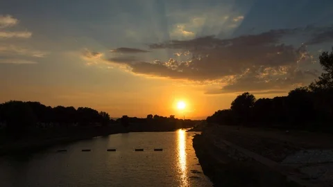 Sunset in Florence Stock Footage