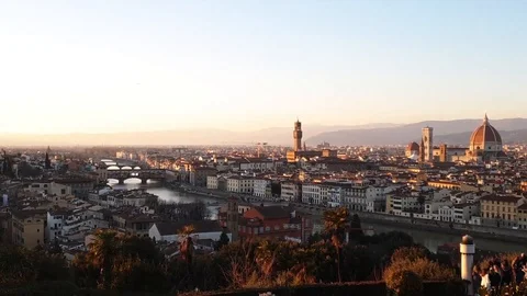 Sunset in Florence Stock Footage