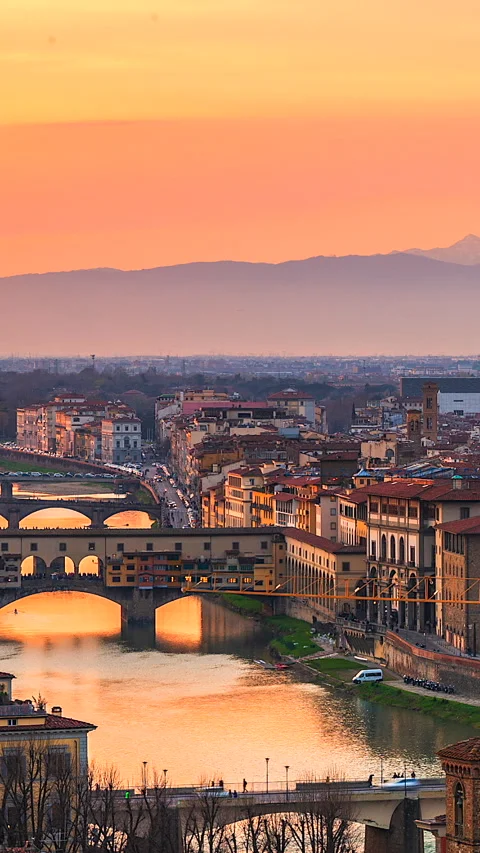 Sunset at Florence, Italy Stock Footage 293153136
