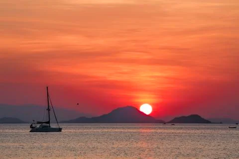 Sunset on Flores Stock Photos