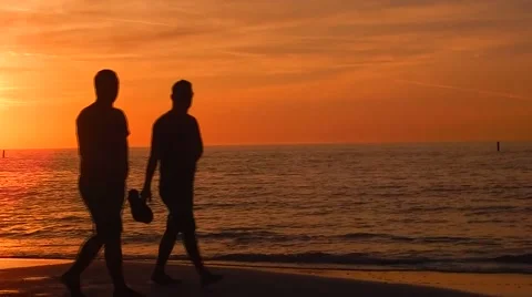 Sunset on florida beach Vídeos de archivo 45519579