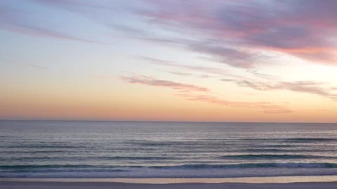 Sunset on Florida Beach. USA Panhandle No People. Colorful Sky Wide Shot Ca.. Stock Footage 336922120