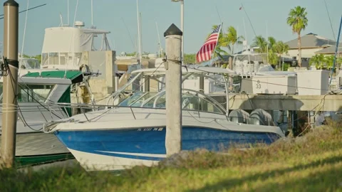 Sunset at Florida Marina  Stock Footage 236849564