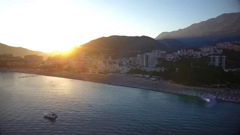 Sunset fly Video stock 77509443