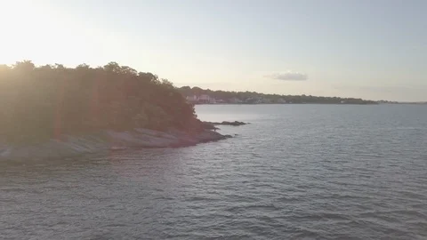 Sunset flyby of park in Rhode Island Vidéo 108553667