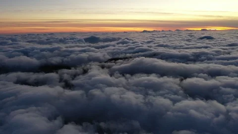 Sunset flying in the clouds 1 Video stock 121531383