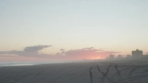 Sunset with fog Claromeco Stock Footage 251753085