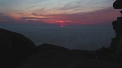 SUNSET WITH A FOOT Stock Footage 94230919