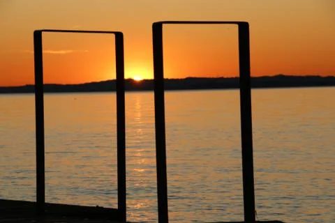 Sunset on frame Stock Photos