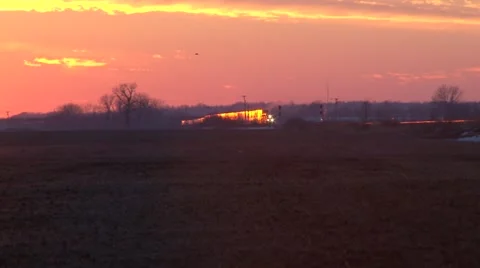 Sunset Freight Train 스톡 동영상 65703640