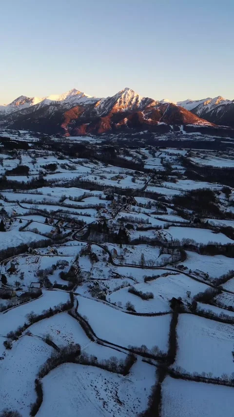 Sunset at the French Alps Video stock 309514386