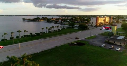 Sunset on Ft Meyers, Florida Stock Footage 160371105