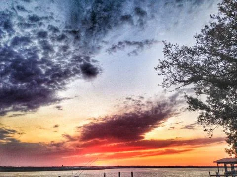 Sunset full of colors Stock Photos