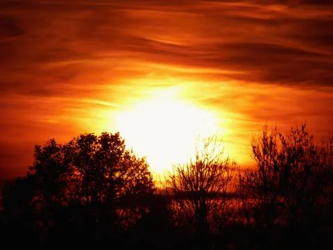 Sunset full of tenderness Stock Photos