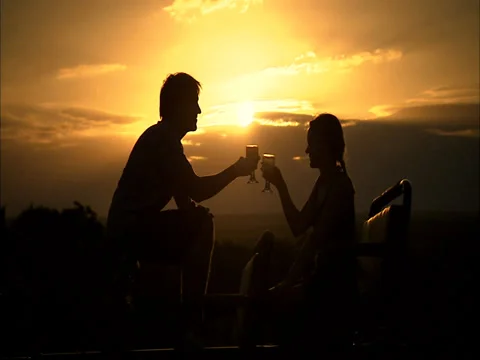 Sunset game drive Stock Footage 27359436