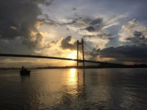Sunset At Ganges Stock Photos