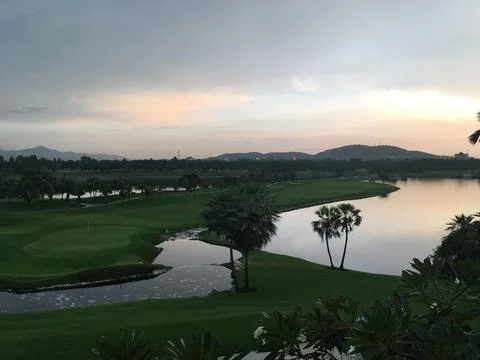 Sunset in the garden Stock Photos