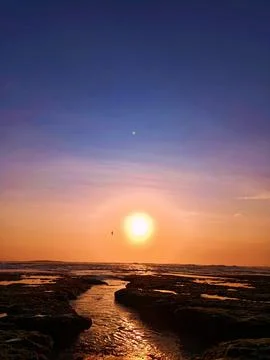 Sunset in garut Stock Photos