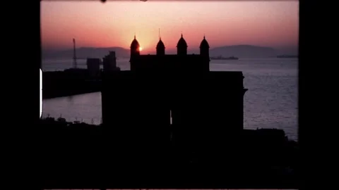 Sunset at the Gateway of India Stock Footage 274147602