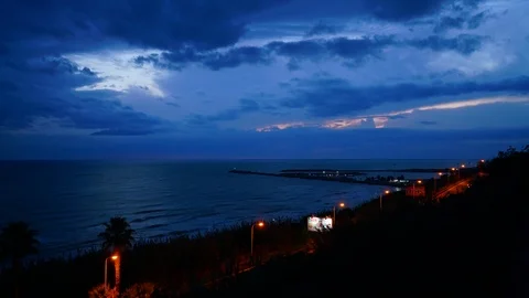 Sunset Gela's sea 動画素材 119312057