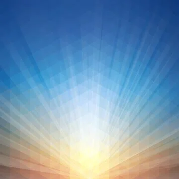 Sunset Geometric Background Illustrazione stock