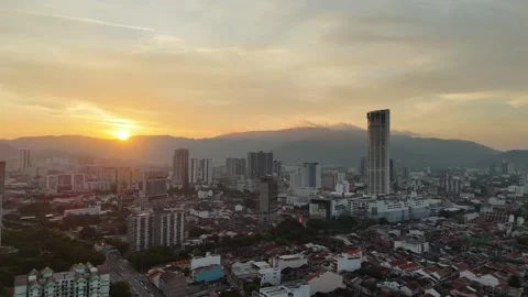 The sunset of Georgetown view Stockbeeldmateriaal 301034989