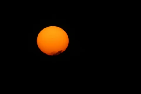 Sunset Germany with clouds. Timelapse Stock Footage 111575756