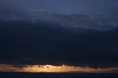 Sunset Germany with clouds. Timelapse Stock Footage 111600960