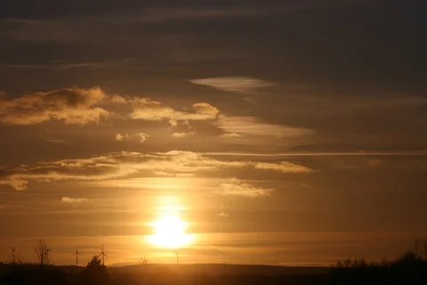 Sunset Germany with clouds. Timelapse Stock Footage 111603245