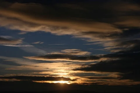 Sunset Germany with clouds. Timelapse Stock Footage 111632204