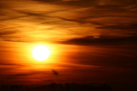 Sunset Germany with clouds. Timelapse Stock Footage 111676629