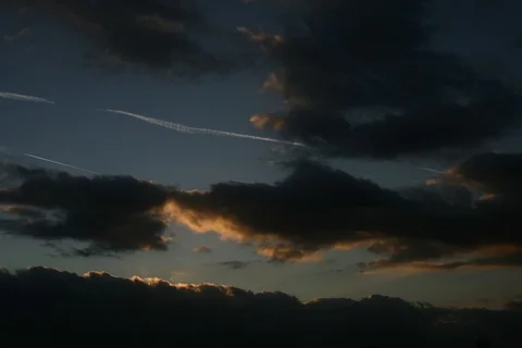 Sunset Germany with clouds. Timelapse Stock Footage 111709374
