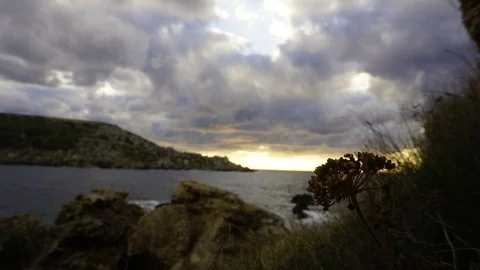 Sunset Ghajn Tuffieha Stock Footage 88529200