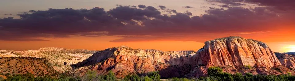 Sunset at Ghost Ranch Stock Photos