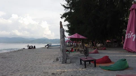 Sunset at Gili Trawangan Stock Footage 126972609