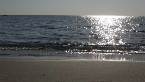 Sunset Glimmer Over Coastal Waters Video stock 307908065