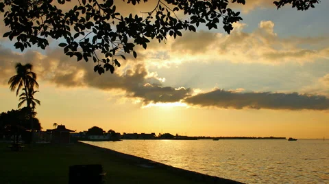 Sunset Glow Behind Clouds. Stock-Footage 44982715