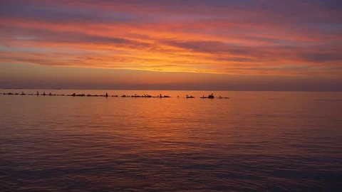 Sunset glow on the sea Video stock 83709438